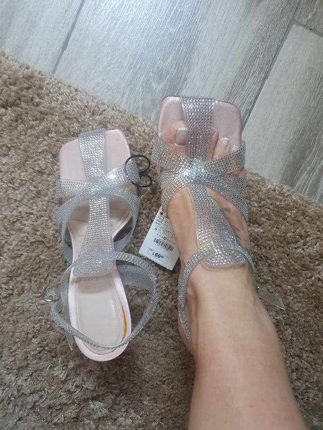 Sandalias Zara brillantes