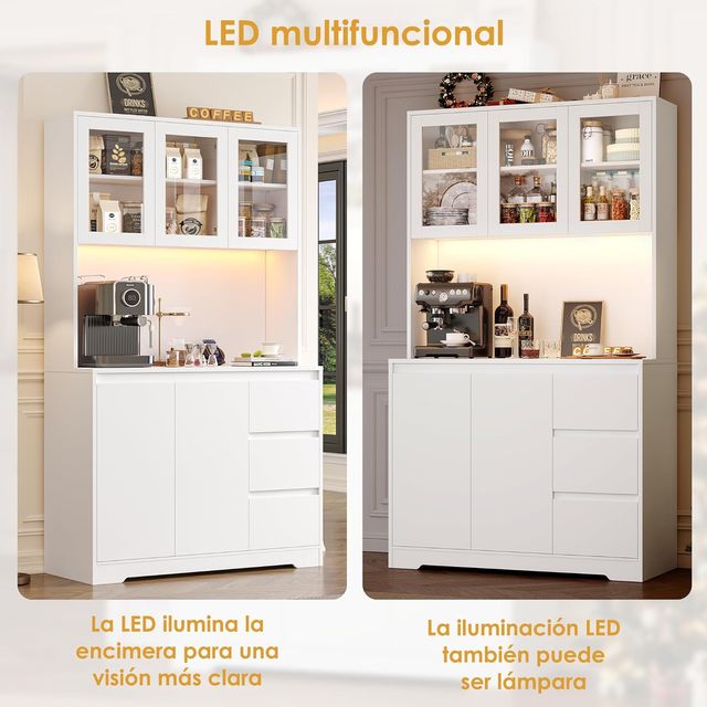 Armadio da cucina bianco - Credenza per sala da pranzo