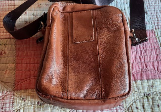 Borsa a tracolla in pelle marrone