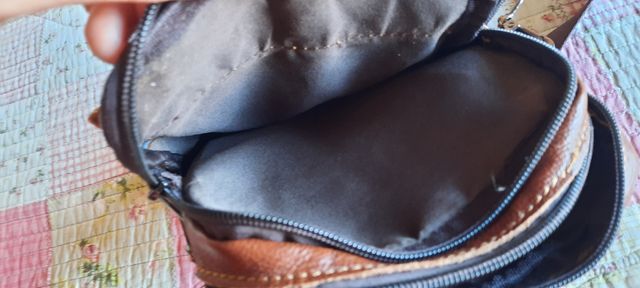 Borsa a tracolla in pelle marrone