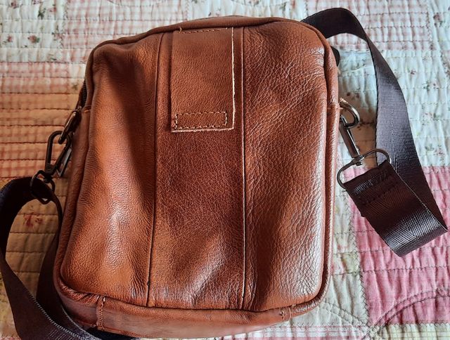 Borsa a tracolla in pelle marrone