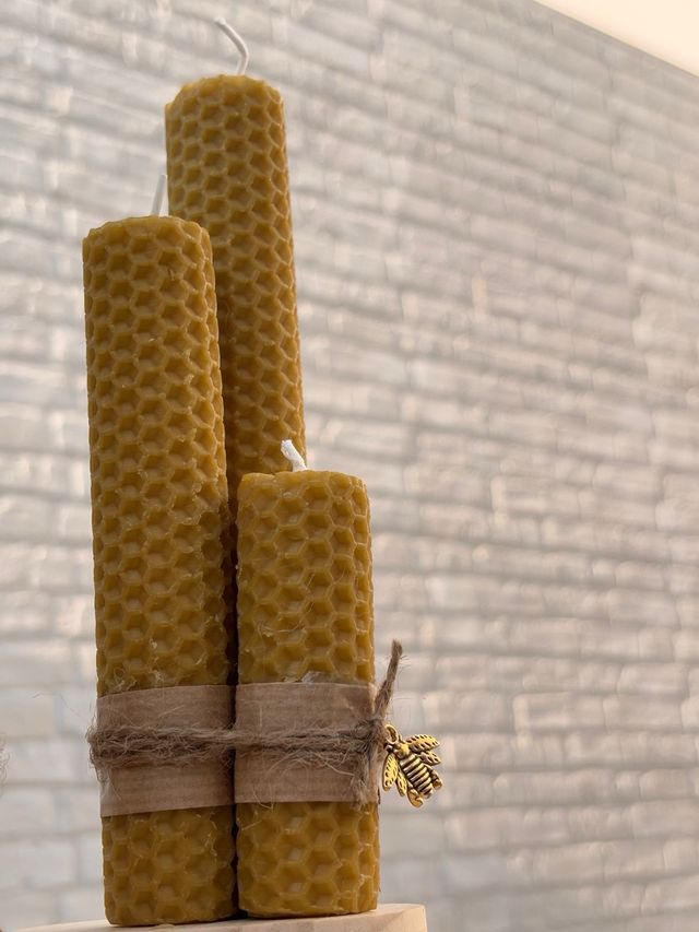 Velas de Cera de Abeja - Decorativas