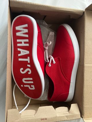 Zapatillas lona rojas Whats Up