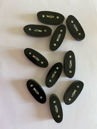 10 Porta Bacchette - Legno Nero