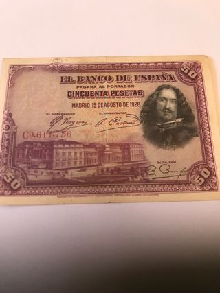 Billete 50 Pesetas España 1928