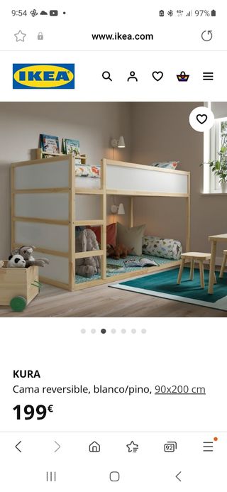 Cama Kura Ikea - Reversible 90x200