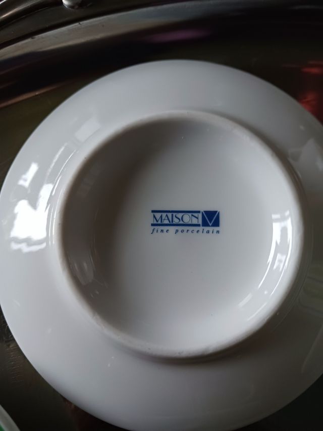 Servizio caffè 4 tazzine più vassoio in acciaio