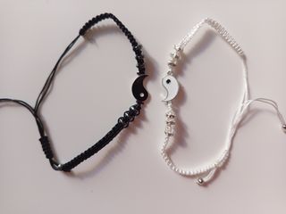 Pulseras Yin Yang - Blanco y Negro