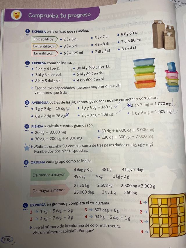 matemáticas y lengua 4