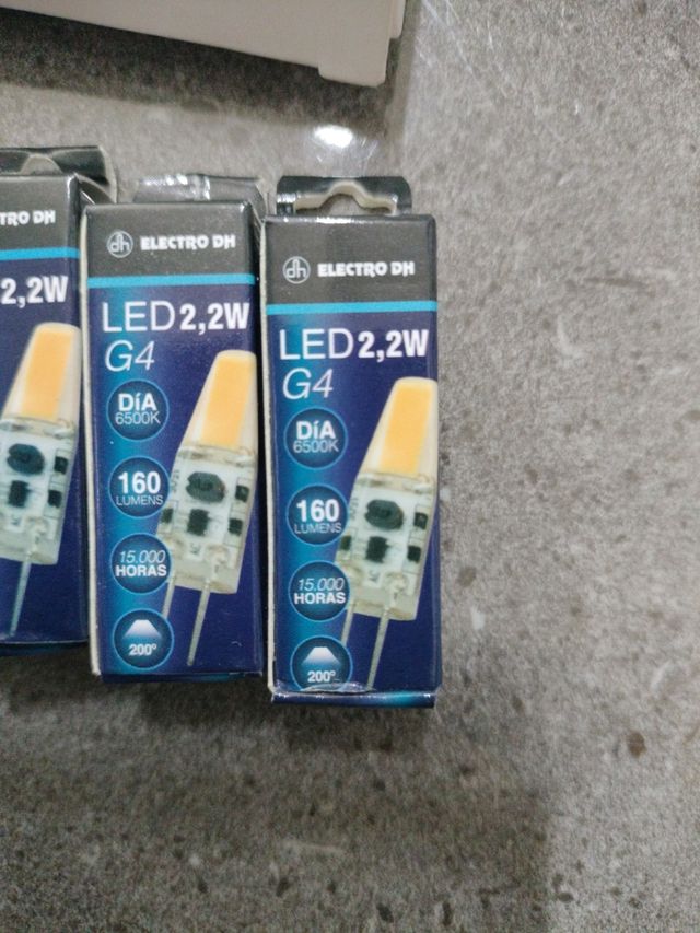 5 Bombillas LED G4 2,2w 6500k Blancas