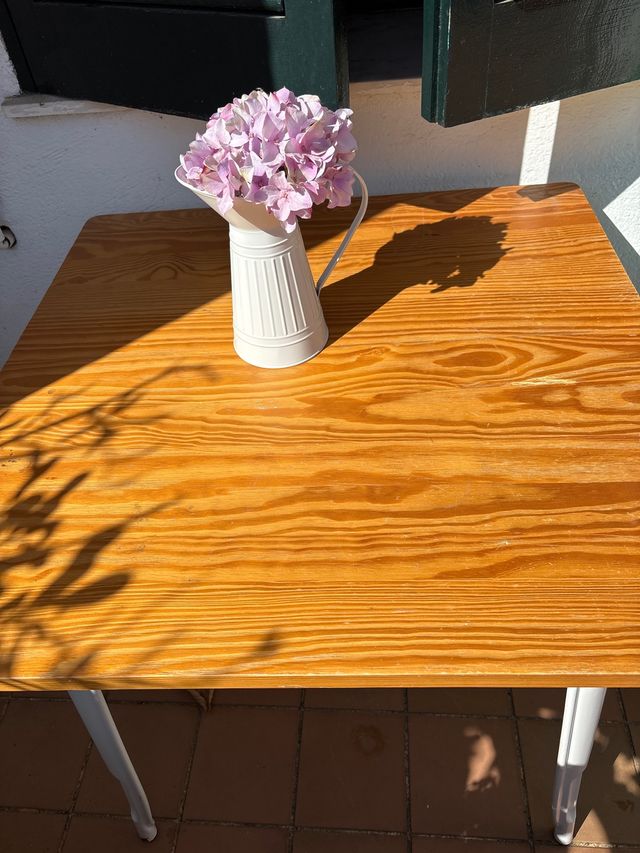 Mesa madera metal 80x80cm