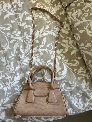 Bolso Zara beige mini
