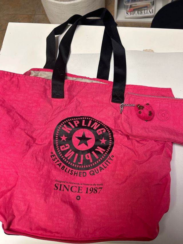 Kipling: Bolso y monedero rosa