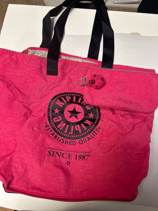 Kipling: Bolso y monedero rosa