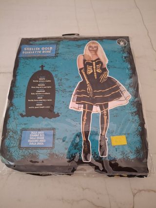 Disfraz esqueleto mujer - dorado