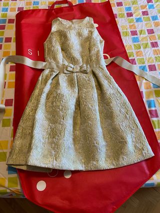Vestido fiesta dorado talla XS