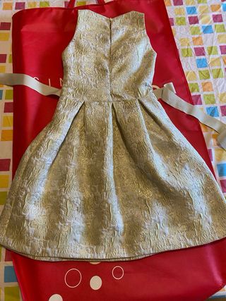 Vestido fiesta dorado talla XS