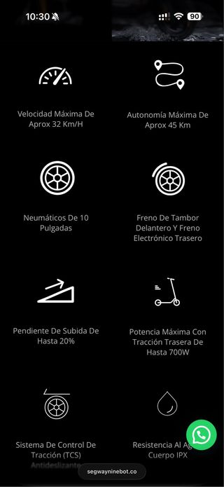 Patinete Eléctrico Ninebot Uifi