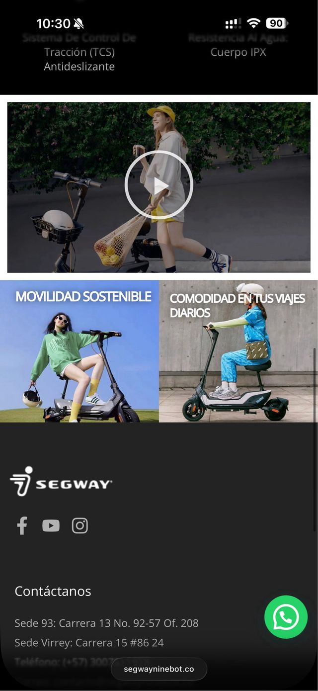 Patinete Eléctrico Ninebot Uifi
