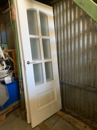 Puerta madera blanca lacada 62-72x203