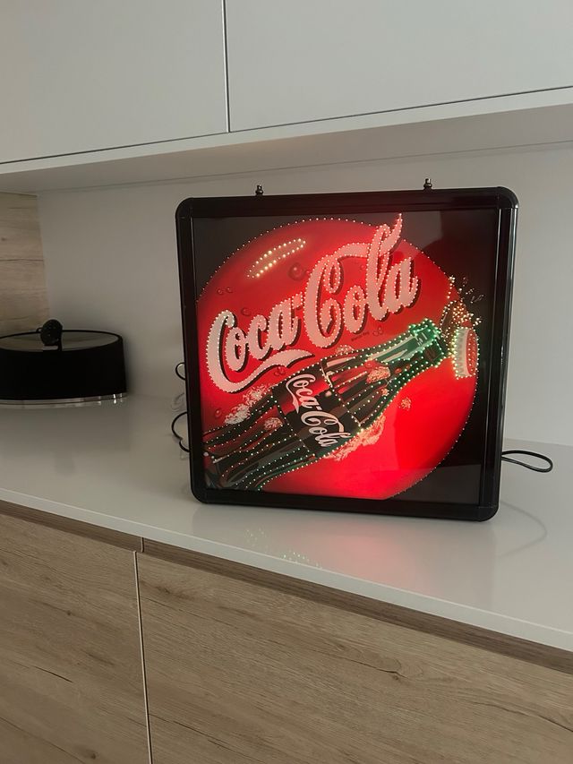 Cartel Coca-Cola luminoso