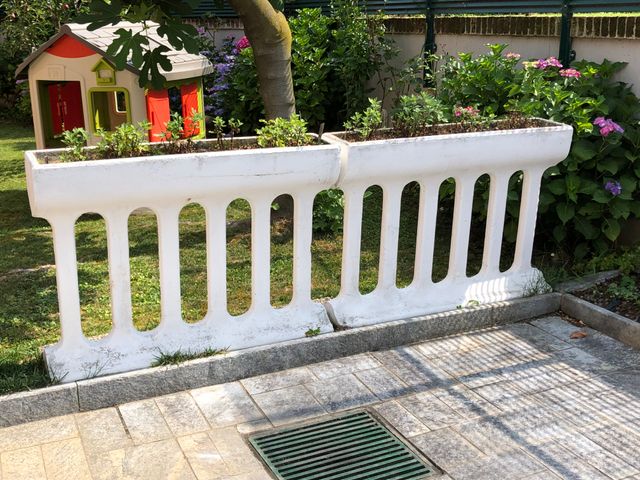 Fioriere cemento bianco - Balaustra giardino