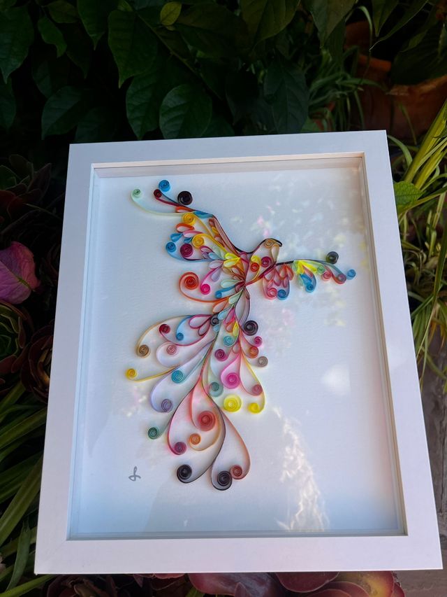 Cuadro filigrana/quilling hecho a mano