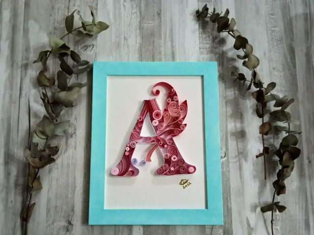 Cuadro filigrana/quilling hecho a mano