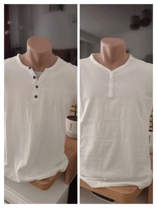 2 Camisetas Blancas Hombre Talla S