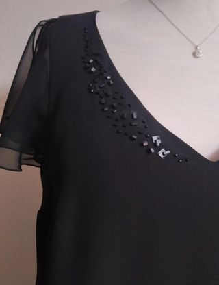 Precioso Vestido negro fiesta El Corte Inglés T 46