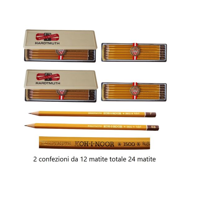 24 Matite Koh-I-Noor 1500 Vintage