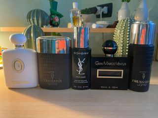 5 Flaconi Profumi Vintage Uomo Vuoti