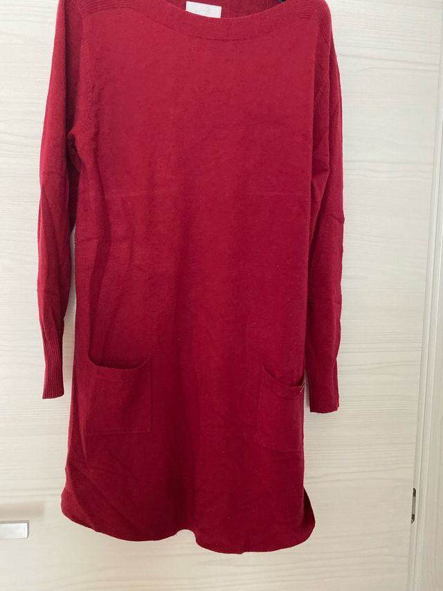 Maglia lunga rossa donna