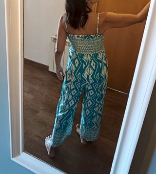 Mono tirantes estampado turquesa