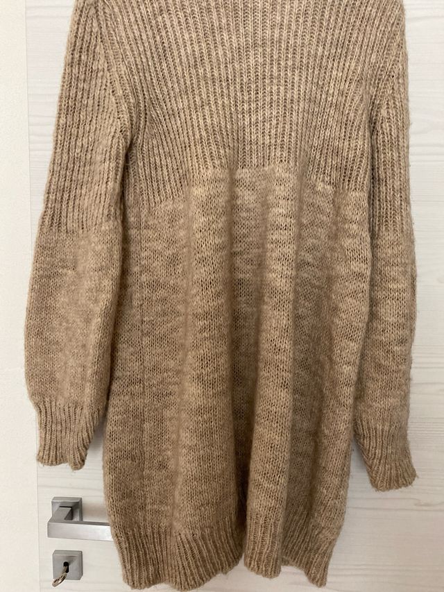 Giacca Lunga Lana Beige La Ribelle Tg M