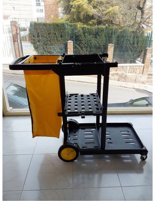 Amazon Basics Carro de limpieza con bolsa con crem