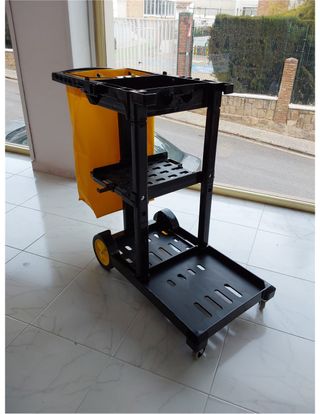 Amazon Basics Carro de limpieza con bolsa con crem