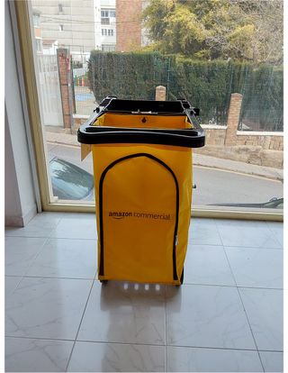 Amazon Basics Carro de limpieza con bolsa con crem