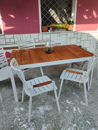 Tavolo giardino 6 poltroncine FSC