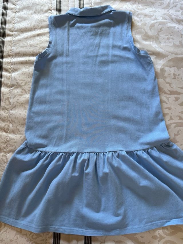 Vestido polo niña celeste