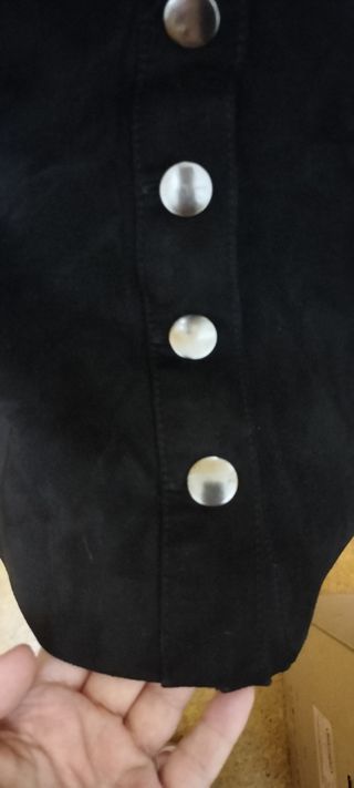 Mini falda ante negra Zara M