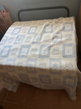 Cama plegable metalica - Negra y Beige