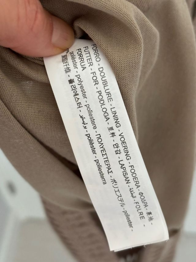 Vestido calado Zara beige