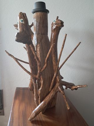 Escultura Madeira Artesanal 47x38cm