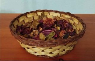 Cesto mimbre flores secas 17cm