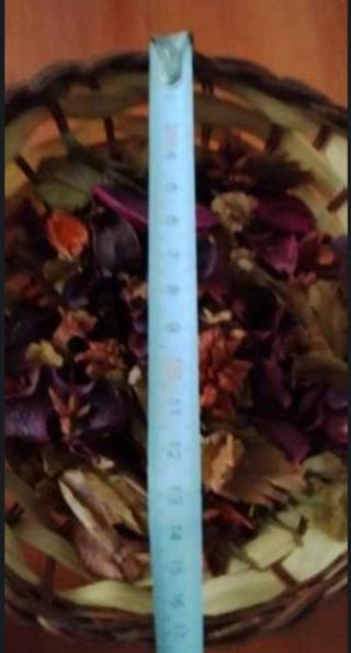 Cesto mimbre flores secas 17cm