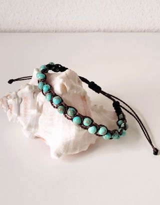 Bracciale unisex con Howlite turchese 