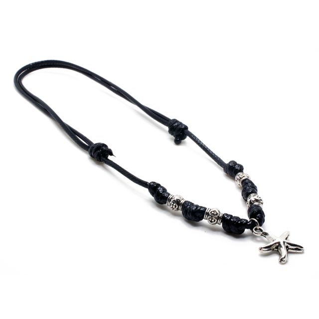 Collar de nudos artesanal con estrella de mar