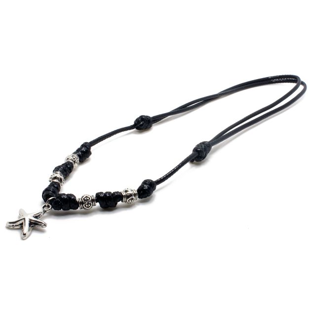 Collar de nudos artesanal con estrella de mar
