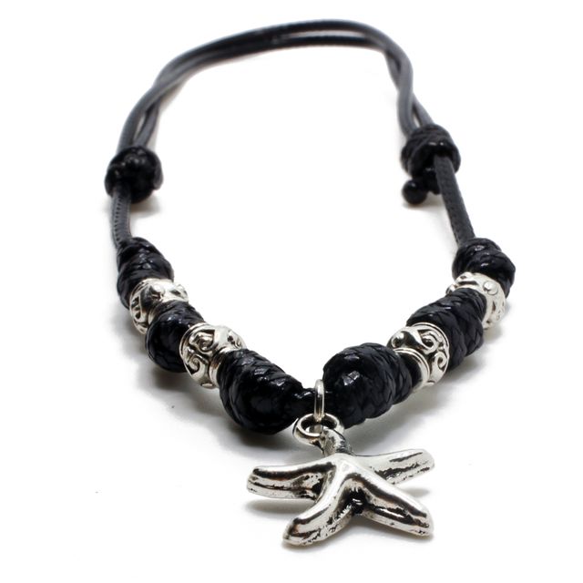 Collar de nudos artesanal con estrella de mar